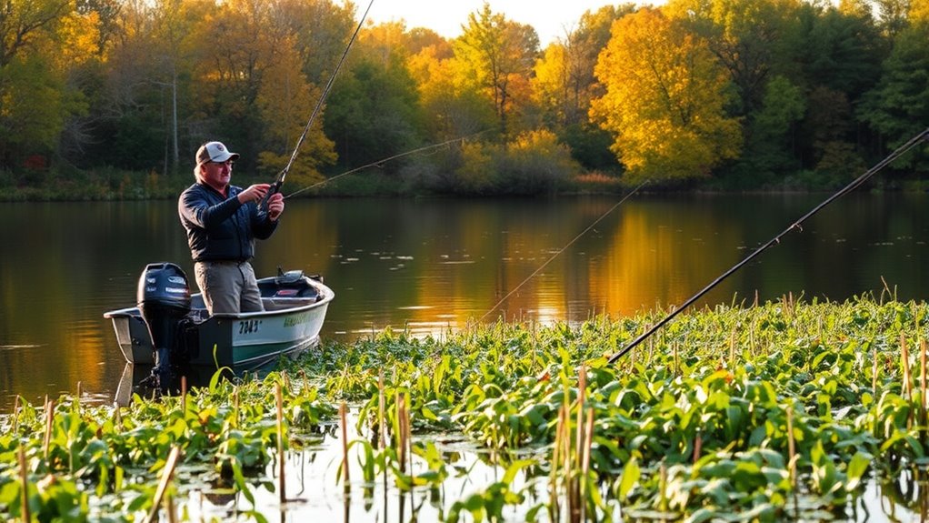 target fish in weed beds