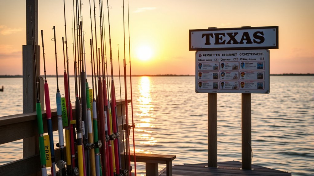 Texas fishing license types including freshwater saltwater and all-water packages