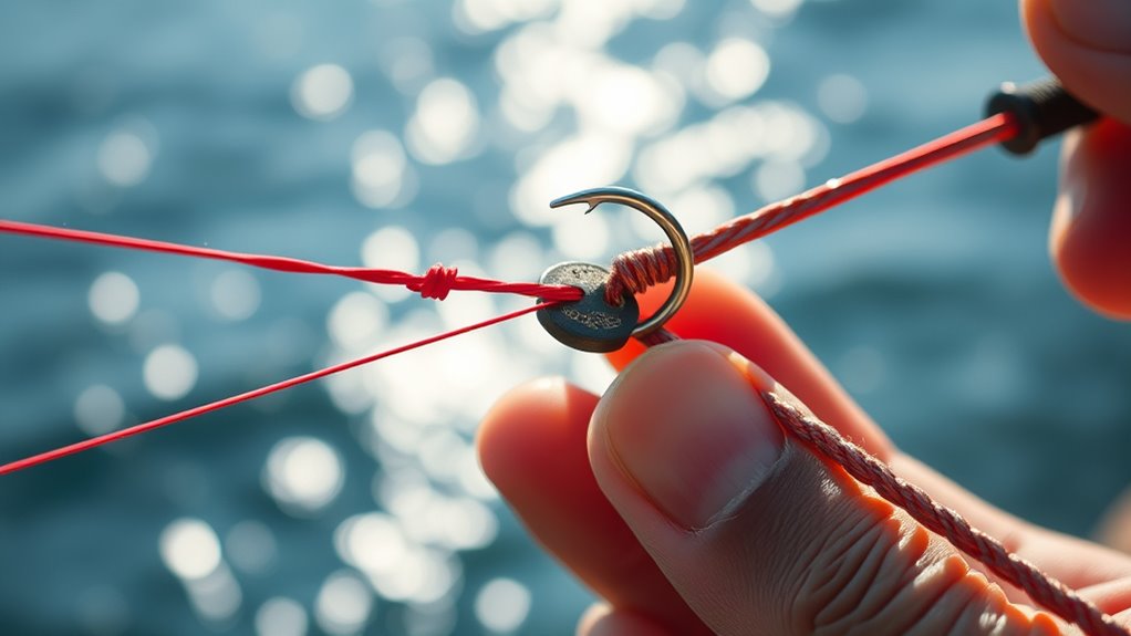 Step-by-step process for tying a Blood Knot in fishing line