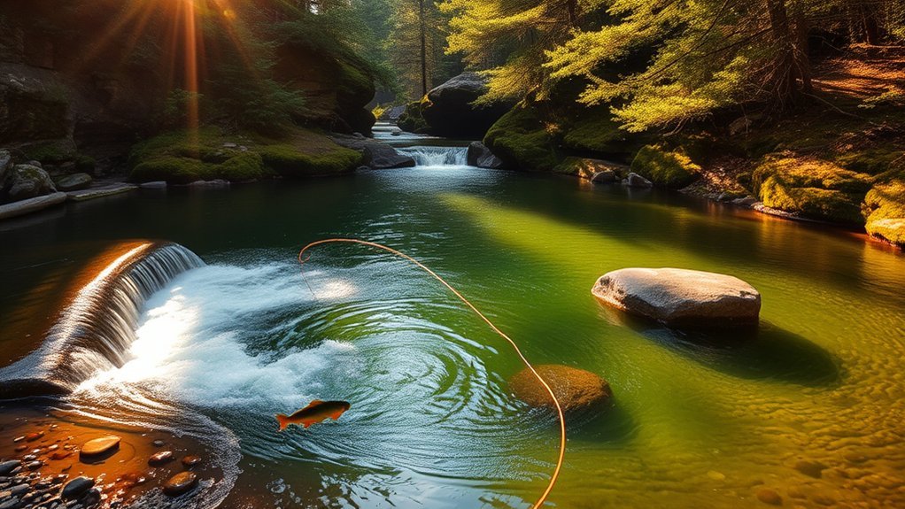 trout rest in pools