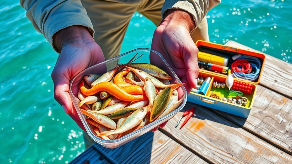 variety of saltwater live bait