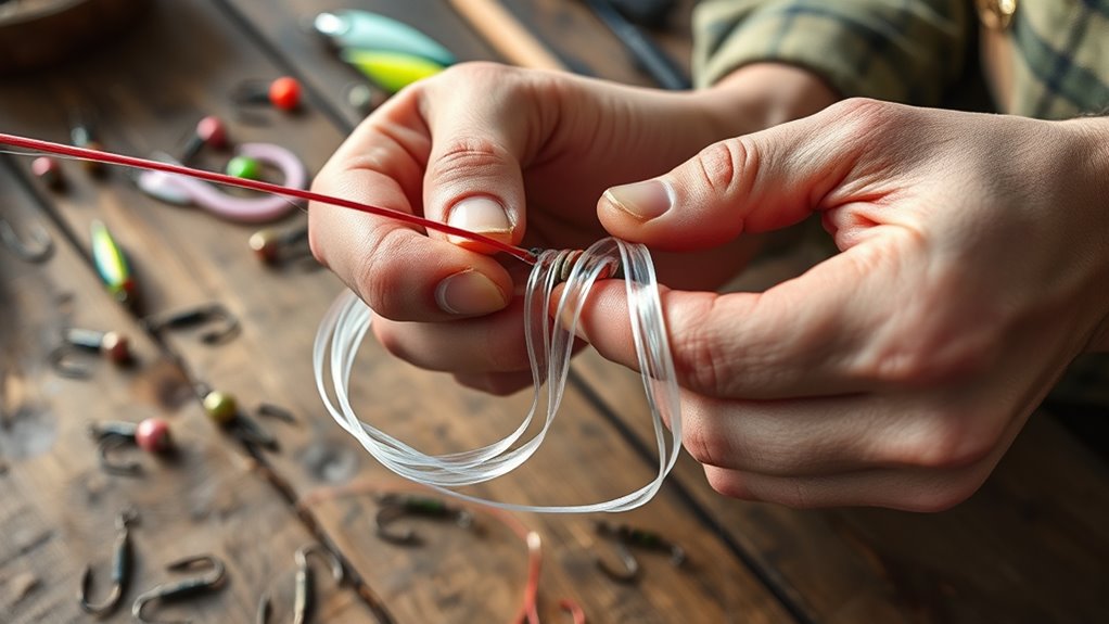 Blood Knot used to connect fishing leader and tippet sections