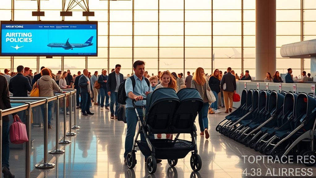 airline stroller and car seat policies for families