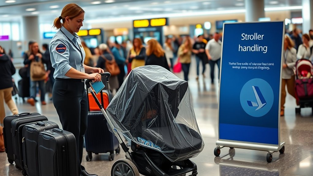 airline stroller check policies