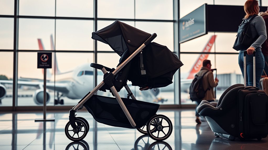 airline stroller policies for families traveling with children
