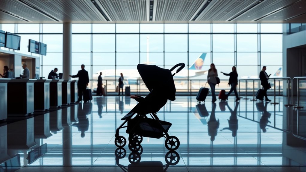 airline stroller policies vary for families flying with children