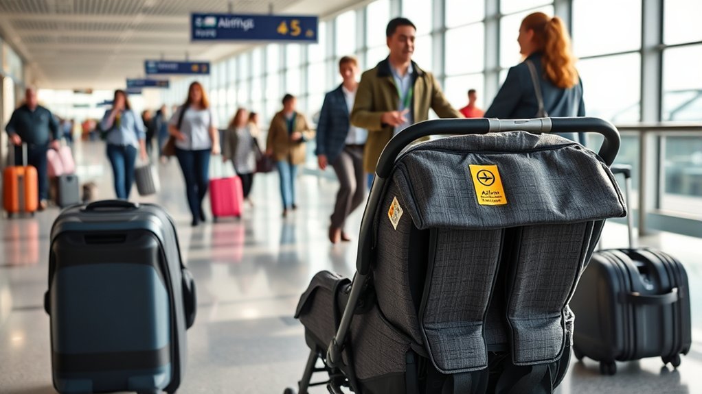airline stroller policies vary by carrier and aircraft