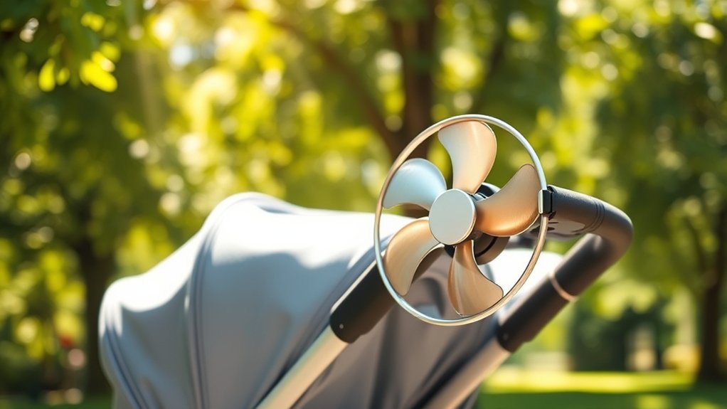 attach stroller fan securely
