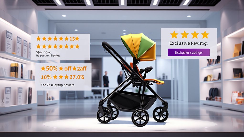 parent comparing the best online places to buy a Zoe Double Stroller