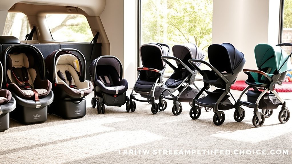 car seats and strollers