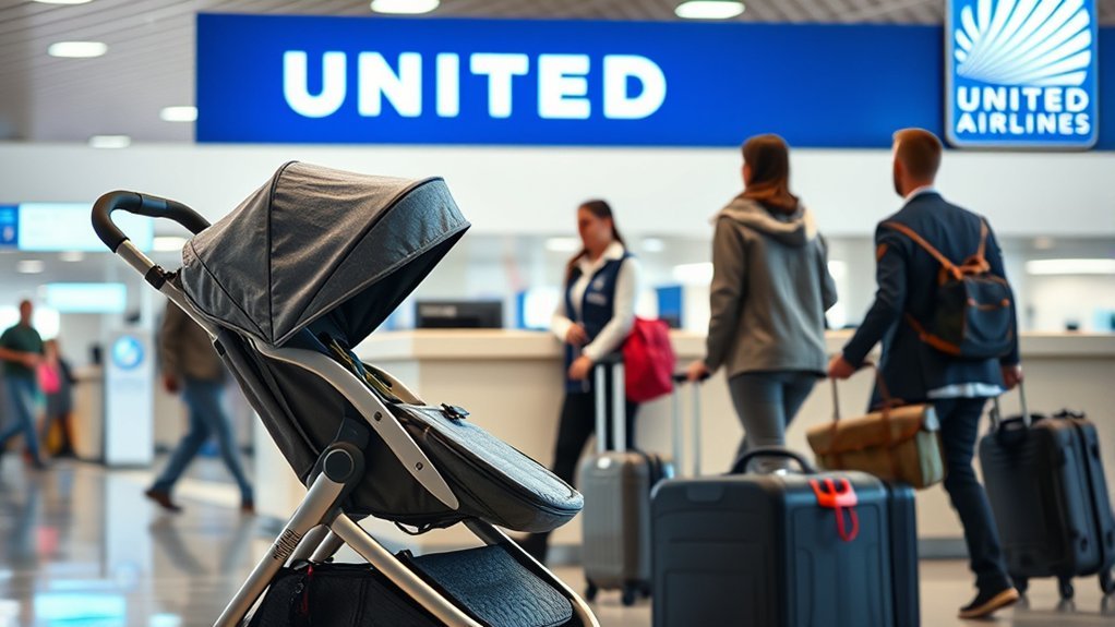 check stroller at gate