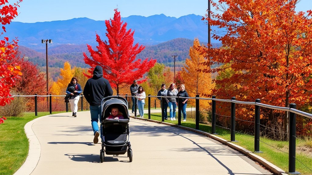 child safety guidelines for visiting Anakeesta with young children and a stroller
