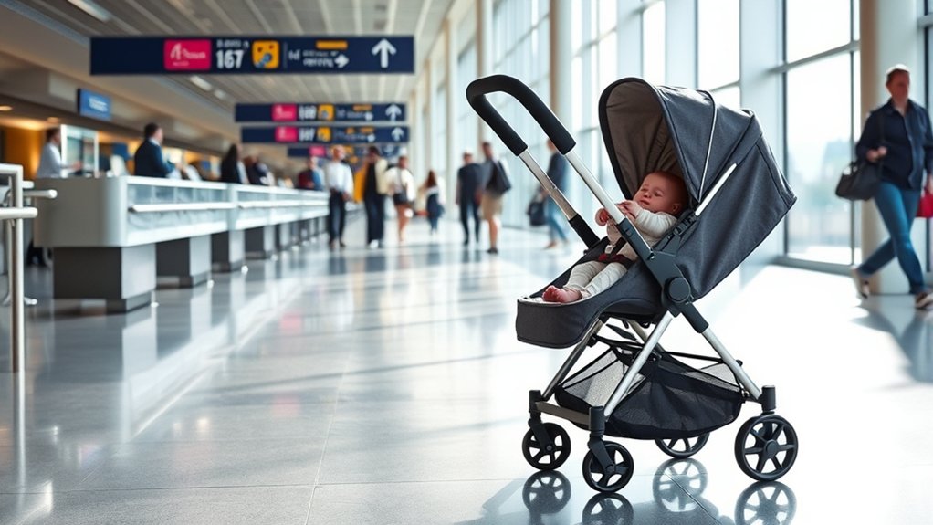 parent choosing a lightweight compact stroller for family travel
