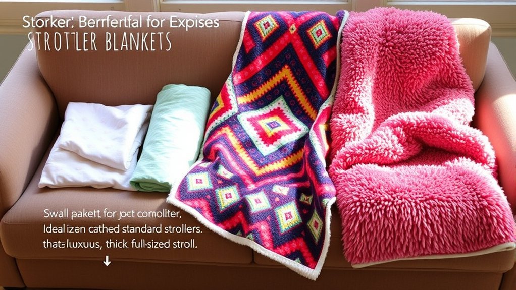 measuring fabric to choose the right stroller blanket size