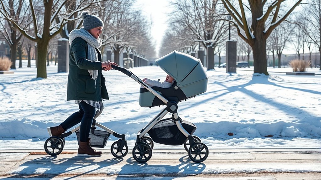 cold weather stroller features