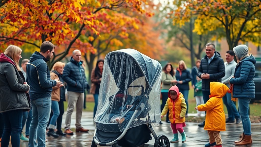 community advice from parents about stroller rain cover safety