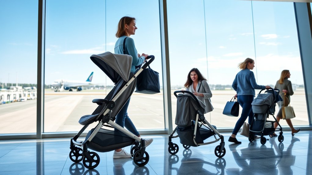 compact foldable travel strollers approved for easier airline carry-on use