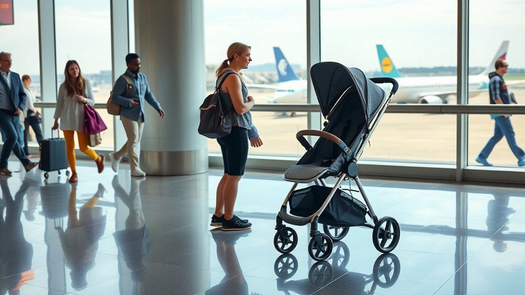 compact lightweight travel strollers for airplane use
