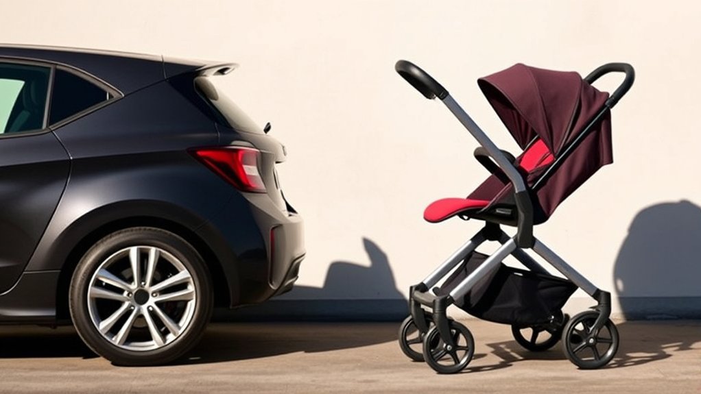 compact strollers for vehicles