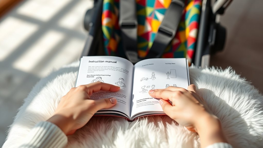 consult stroller manual first