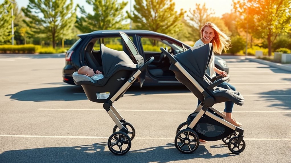 convenient car seat stroller transition