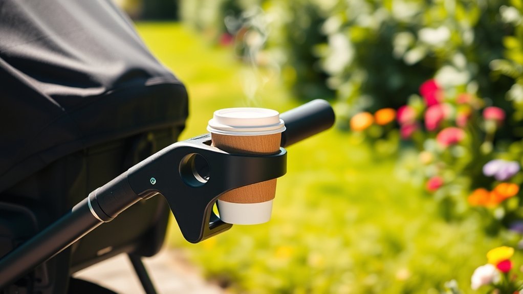 convenient drink access while strolling