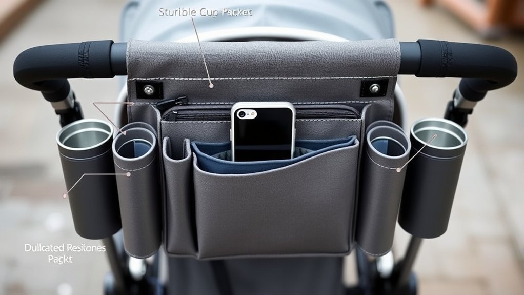 convenient storage for essentials