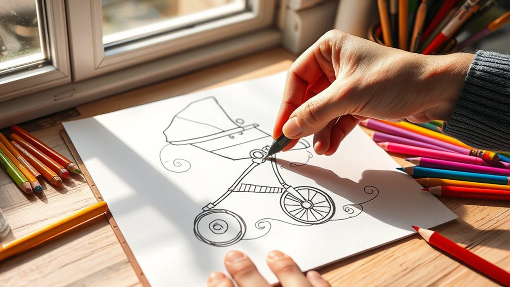 customize your stroller drawing