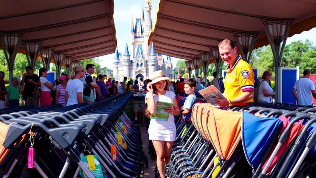 Disney World stroller rentals near park entrances