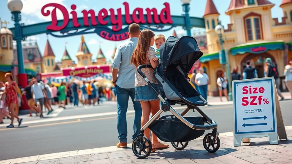 disneyland stroller size limits