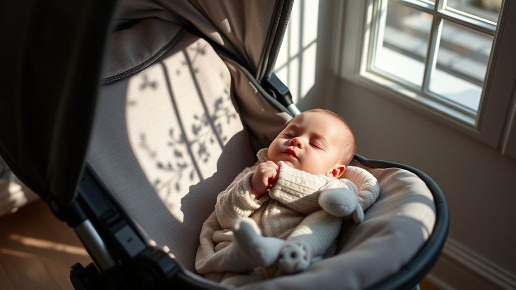 baby stroller nap causing possible sleep schedule disruption