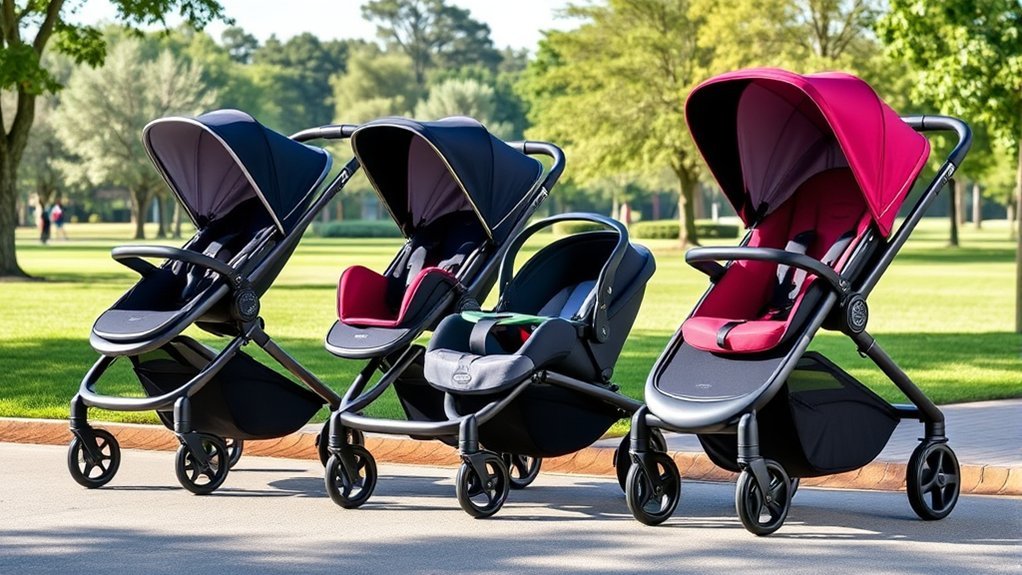 Double strollers compatible with Chicco KeyFit 35 adapters