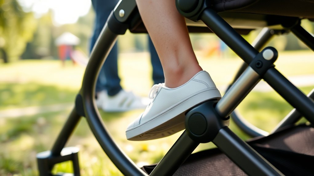 easy one touch stroller brakes