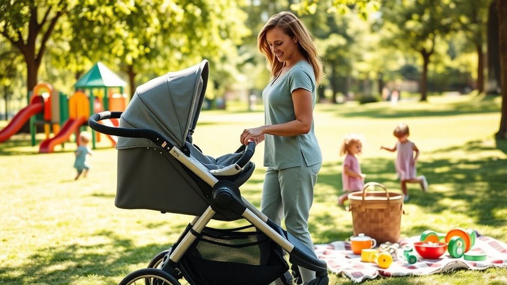 Efficient UPPAbaby stroller seating arrangement for multiple children