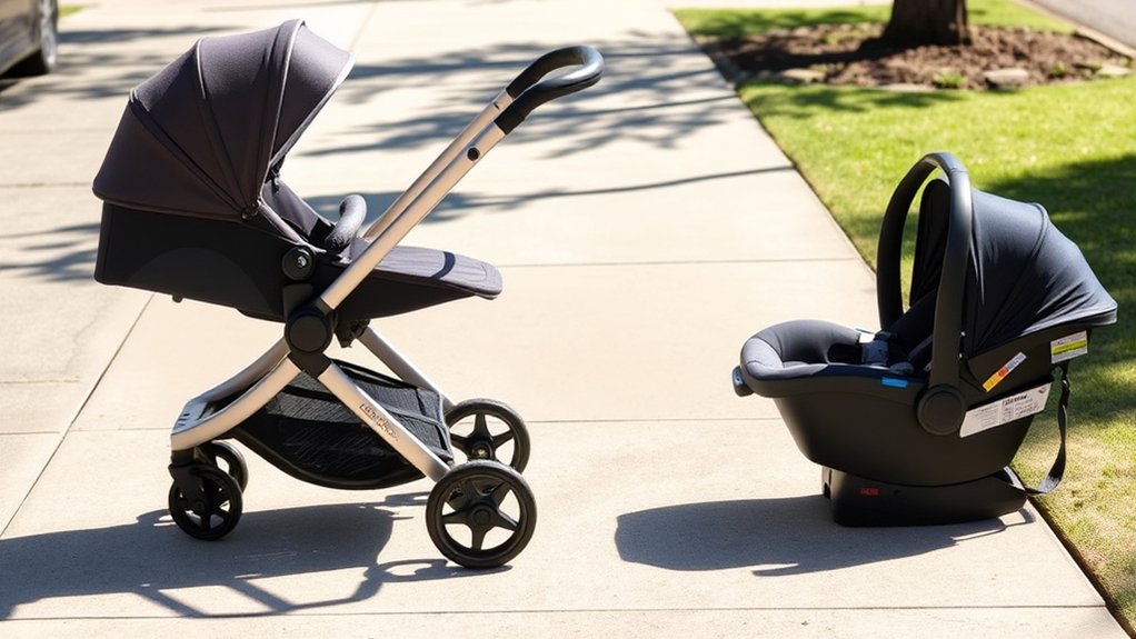 Effortless stroller and car seat transition for infant travel
