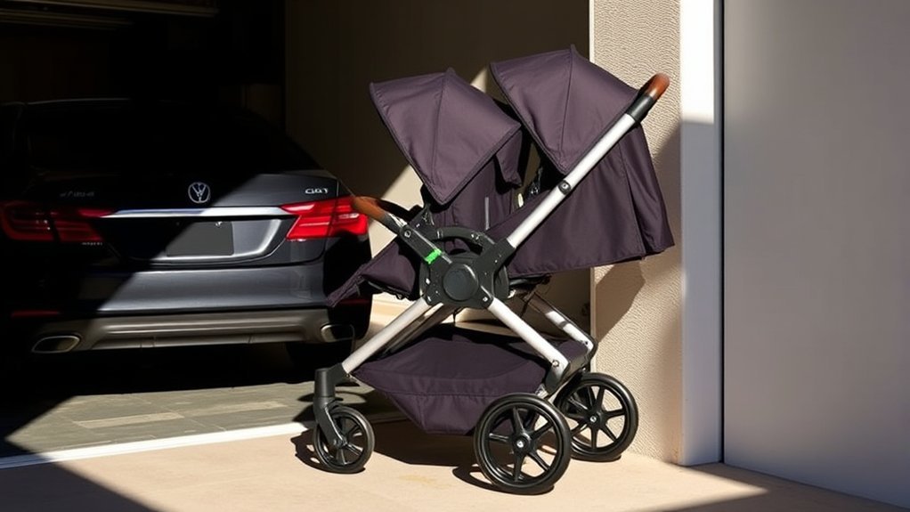 effortless stroller storage solution