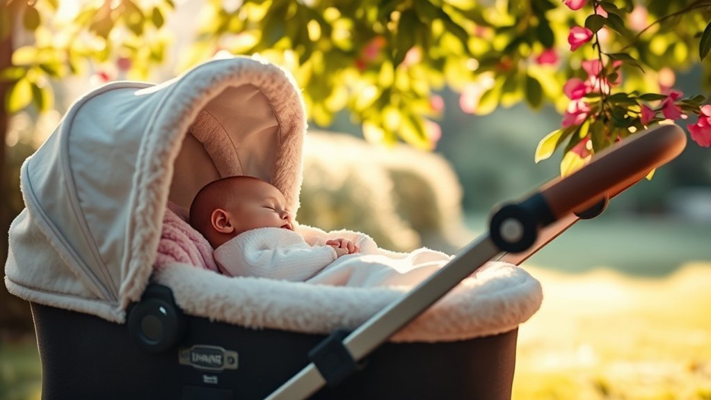 baby learning independent sleep skills after stroller naps