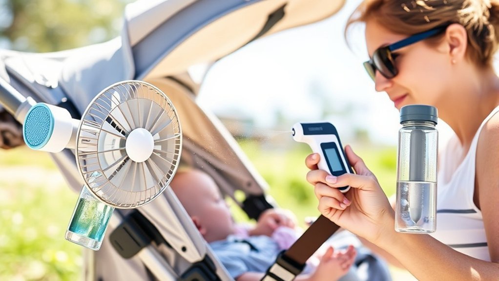 Parent monitoring a baby's hydration needs during hot weather