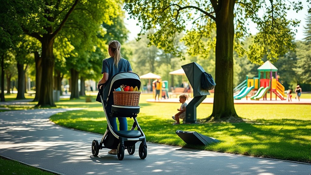 family evaluating stroller choice based on lifestyle and outings