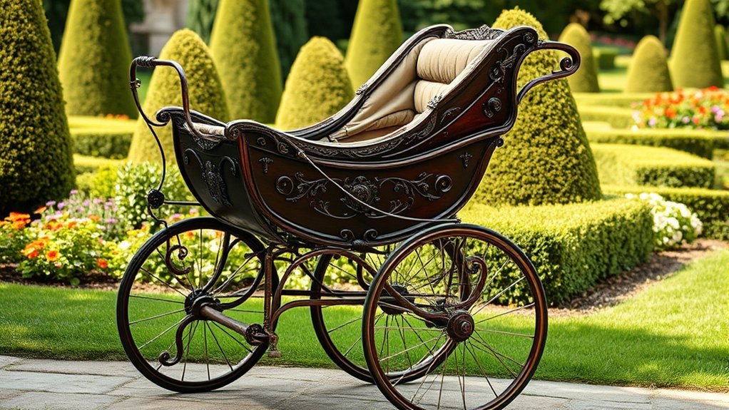 early stroller design showing the evolution of baby carriages