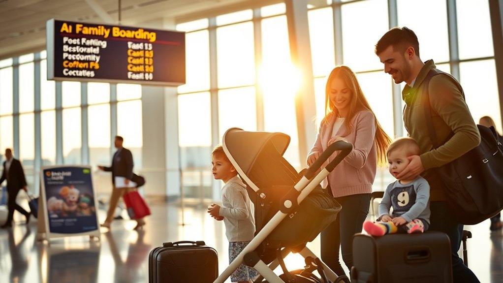 family boarding tips for parents traveling with young children