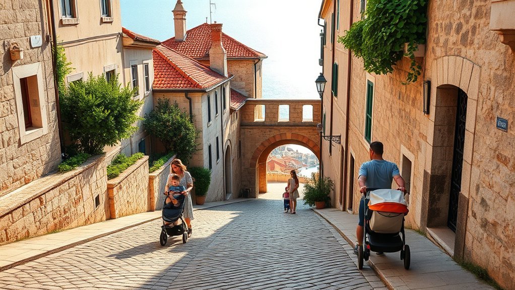 Family-friendly access points near Dubrovnik Old Town