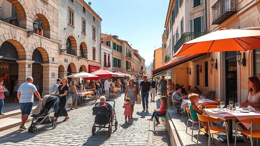 Family-friendly dining options in Dubrovnik with outdoor seating