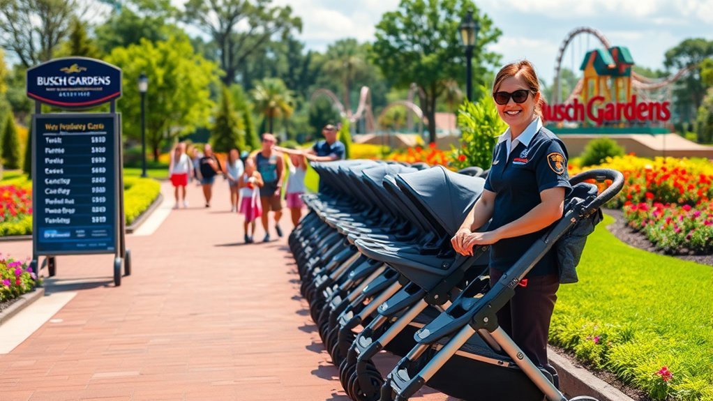 Family-friendly amenities for parents visiting Busch Gardens