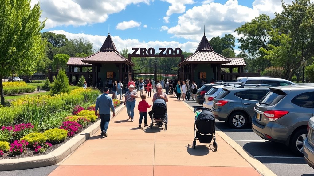 family friendly zoo amenities including stroller access and parking