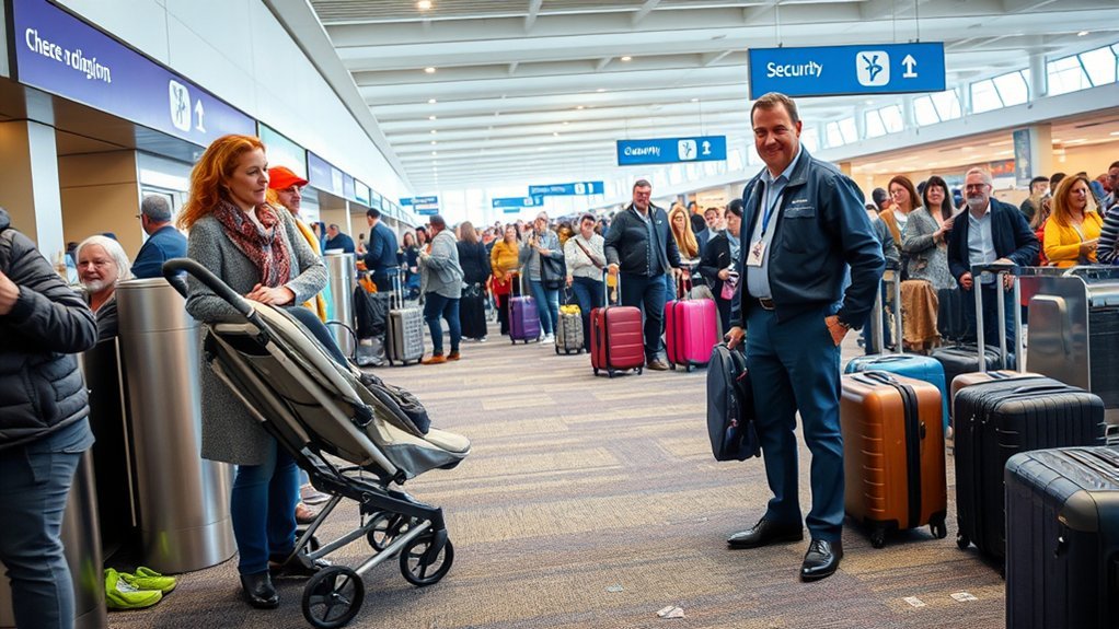 flying with stroller challenges