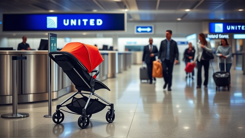 free stroller check in policy