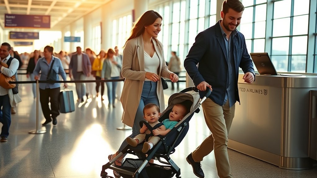 free stroller check in policy