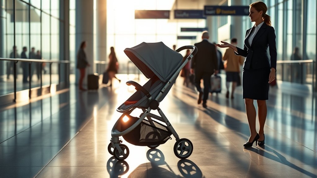 gate-check stroller benefits for parents flying with young children