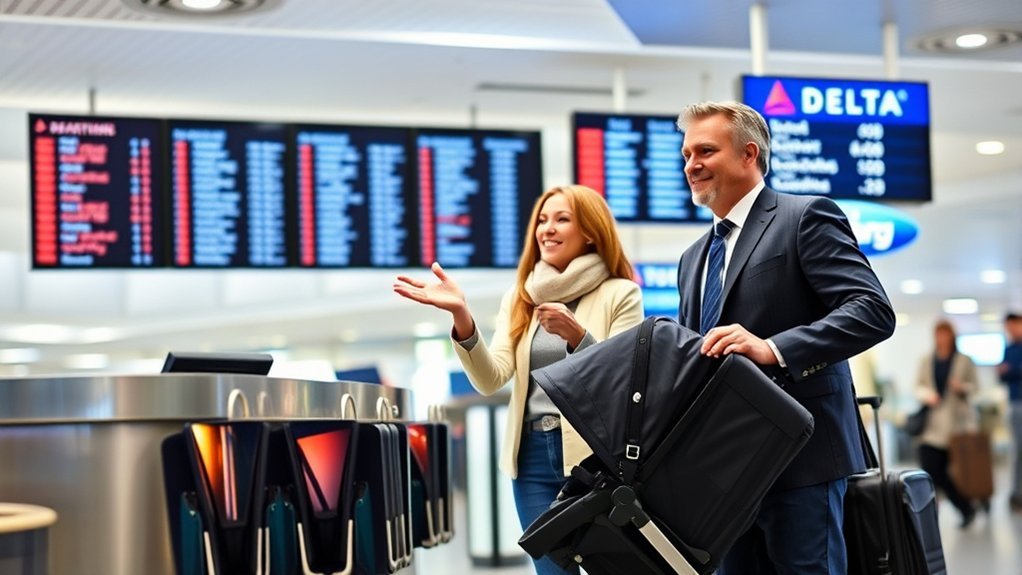 Gate-checking a stroller for stress-free family travel
